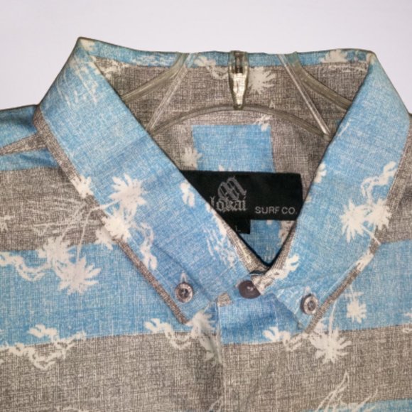 Molokai Surf Co Men's Hawaiian Print Shirt Size L - Picture 4 of 11